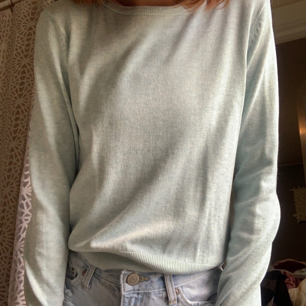Teal light sweater